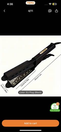 Professional hair, straightener, and steam iron