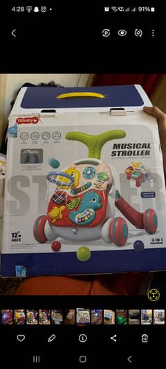 Musical baby stroller . Brand Tiibaby.