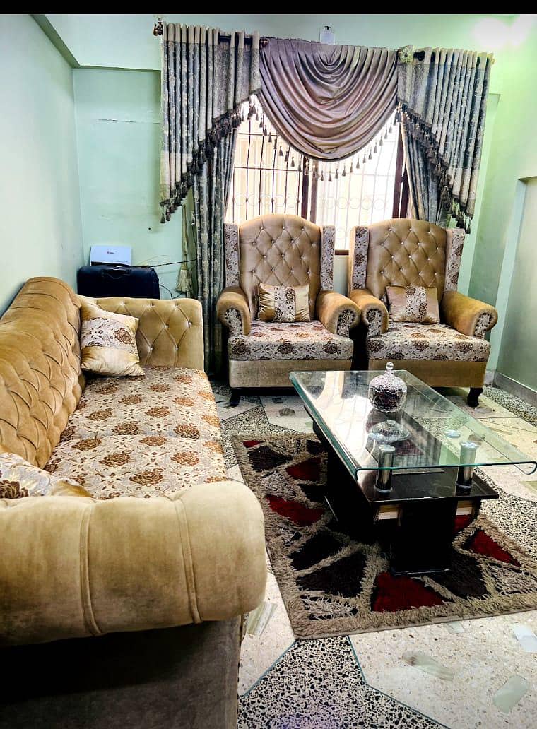 sofa set 5 setter with center table and carpet 1