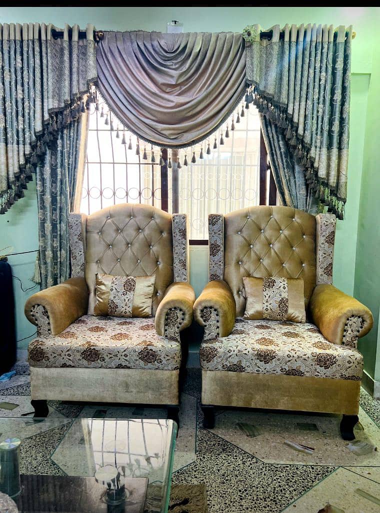 sofa set 5 setter with center table and carpet 4