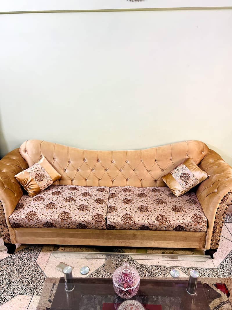 sofa set 5 setter with center table and carpet 12
