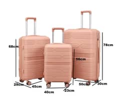 Luggage - Travel suitcase - 20+24+28 - free delivery -03137896026