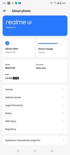 Realme C53 (6+6 Ram 128gb Storage
