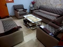7 Seater Sofa Set in Good Condition Original Wooden Sofa