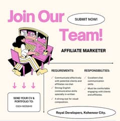 We Are Hiring: Female Affiliate Marketer