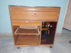 wooden Computer Trolley