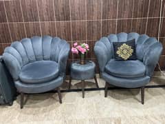 3 piece sofa set blue