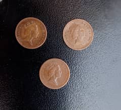 1 Penny Elizabeth The Second British coins