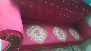 mehroon colour sofa set 5 seater