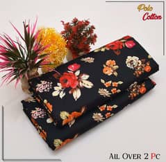 2pcs Women unstitched printed Suit Free delivery all over pakistan