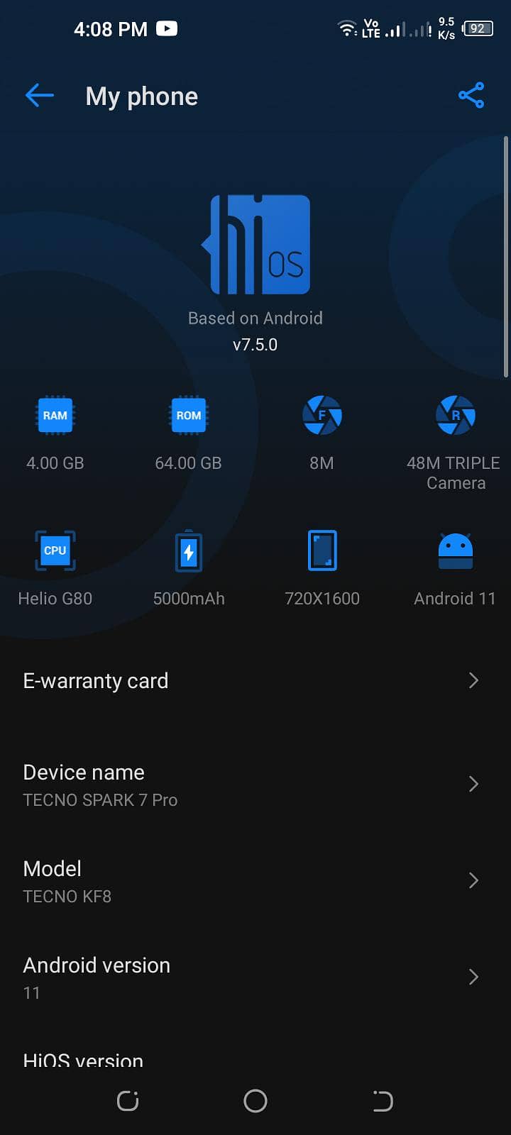 Techno Spark 7Pro 10/10, Condition All Ok 10