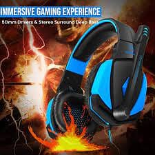 Pro Gaming Headphones with Blue Lights