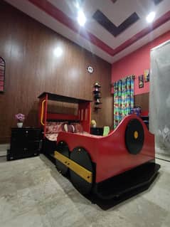 Thomas Bed Set with Side tables, and Toy Storage Box with Racks
