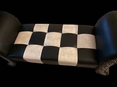 Black & White Checker Sofa