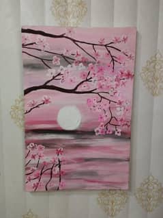 beautiful cherry blossom painting