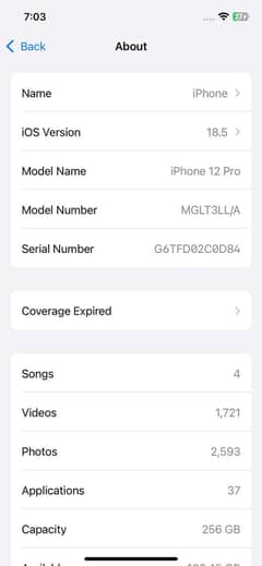 iphone 12 pro non pta FU 256 gb