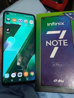 infinix note7 complete box 6/128 panal change good batery gaming phone