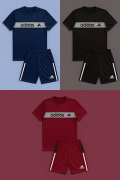 Adidas Men's Summer Tracksuit Set - T-Shirt & Trouser for Casual