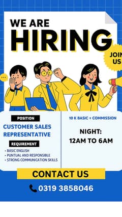 Hiring for sales executive