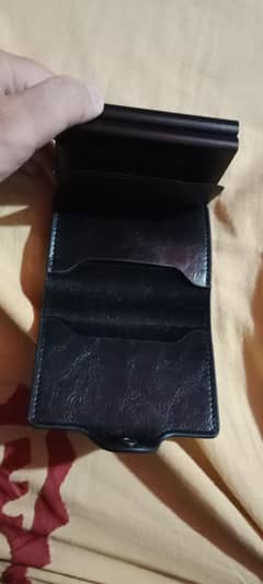 card+ cash leather wallet