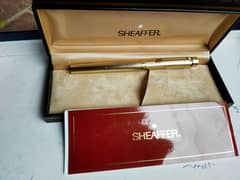 sheaffer targa fountain pen made in usa. 14k Gold medium nib with box