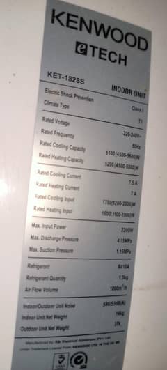 Kenwood DC Inverter AC  For sale heat and Cool