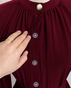 Elegant Maroon Georgette classic abaya-1 piece