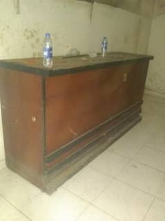 wood counter