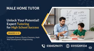 Male Home Tutor  for 8th to 12th grades