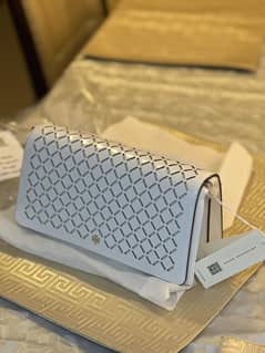 Brand New Optic White Quilted Pouch (Size 6.5)