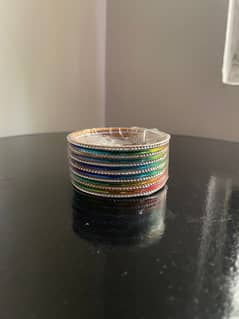 2.25 inches Colorful Metal Bangles