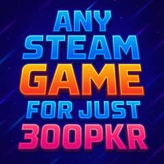 ANY STEAM GAME In just 300RS