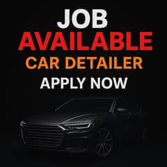 Car washing boy required for car detailing center