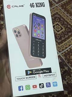 Calme 4g king Phone+Box+charger+Cover