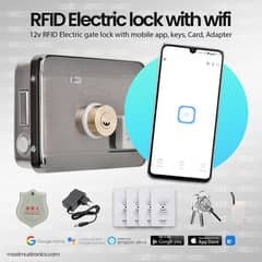 Wifi RFID Electric rim lock door lock main gate lock 125khz ewelink