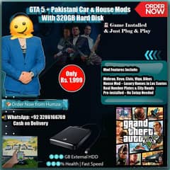 Gta 5 With all Pakistani / Luxury Cars mods Mansions + 320GB Hard Disk