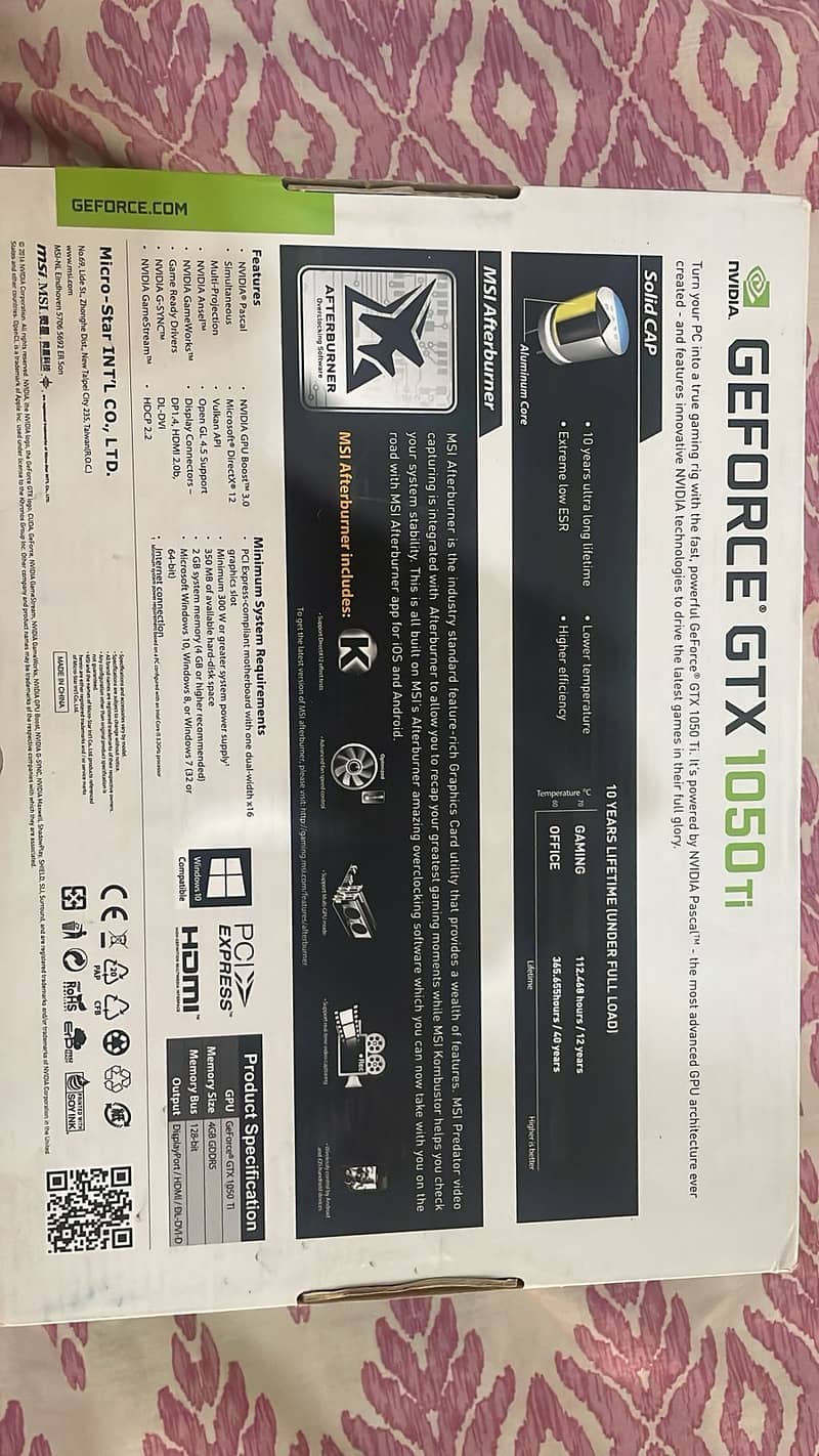 Nvidia GTX1050Ti 4gb GDDR5 OC edition 3
