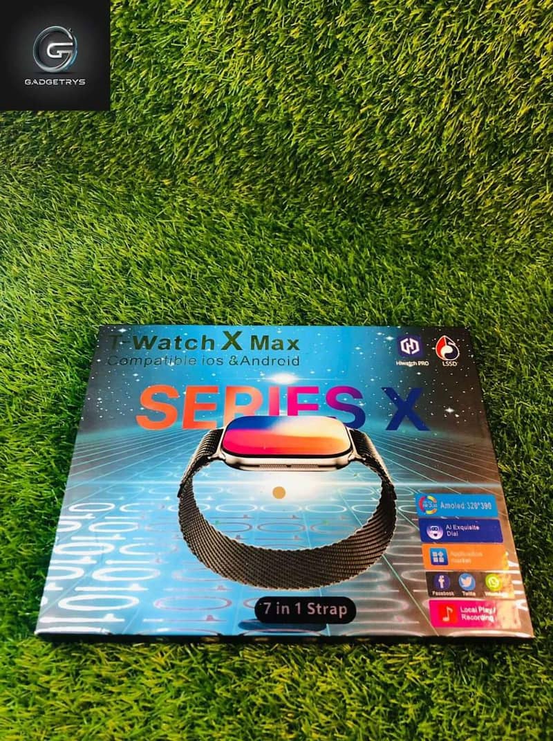 T-Watch X Max series 10 smart watch with 7 straps super amoled display 3
