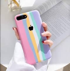 iphone 7 plus with rainbow case
