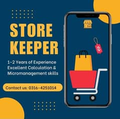 Store Keeper/Data Entry