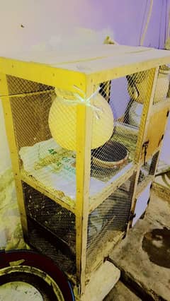 two section cage for birds