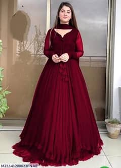 3Pcs Women’s Stitched Chiffon Plain Maxi Shuit