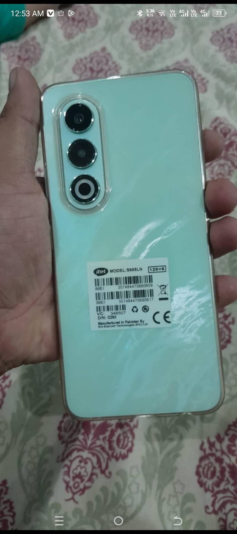 itel S25 6/128 AMOLED LED Display finger print in display 3