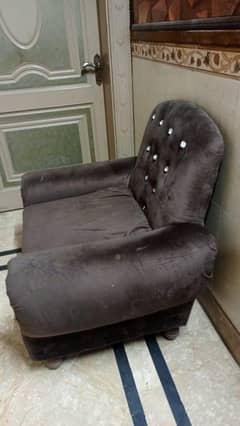 sofa wood frame and velvet posish