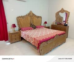 King size bed all set with matress. Urgent sale. .