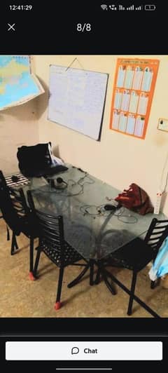 dining table with 4 chairs 12000