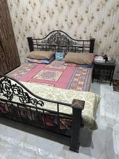 Stylish bed Metal Bed with Wall Mirror | Double bed for sale