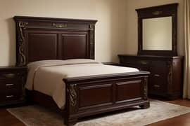wood bed set