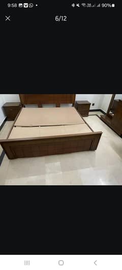 King size bed with dressing table and side tables for sale