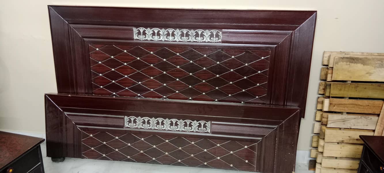 king size double bed with side tables and mirror 0